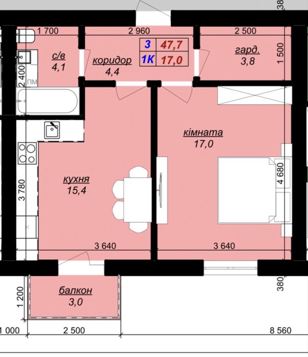 Квартира на вул. Ст. Детюка, 3 в Тернопіль, ID 348726, фото №1