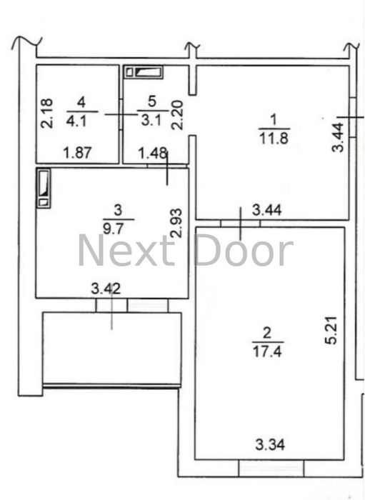 Квартира на вул. Кургузова, 11Г в Києві, ID 349294, фото №18