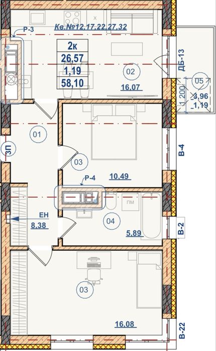 Квартира на ЖК Perfect house, ID 349349, фото №1