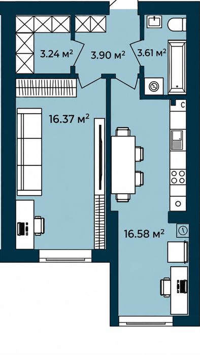 Квартира на вул. Межова, 2 в Києві, ID 350213, фото №14