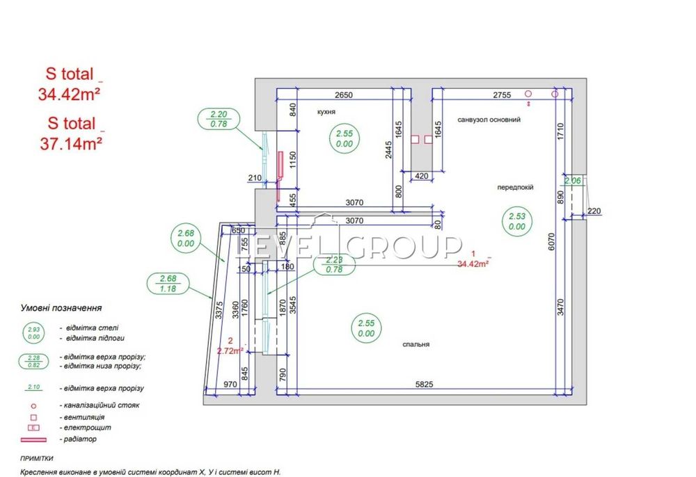 Квартира на вул. Олега Мудрака, 19 в Київ, ID 350607, фото №2