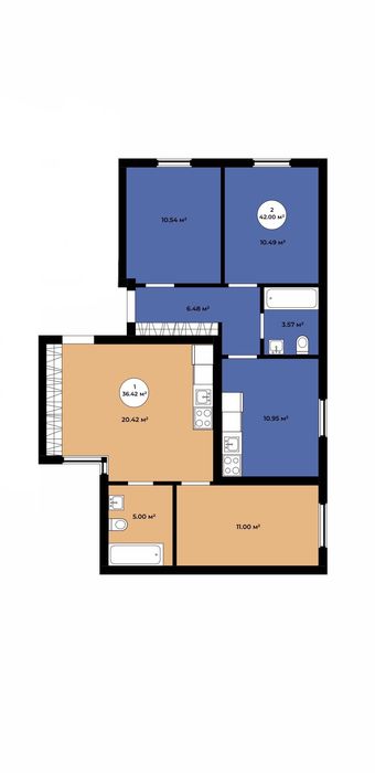 Квартира на вул. Шевченка в Київ, ID 351020, фото №3