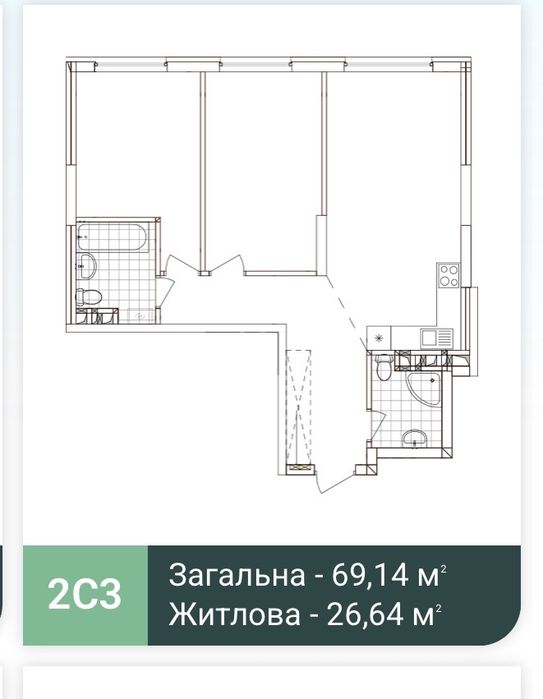 Квартира на вул. Змієнка в Київ, ID 351928, фото №3