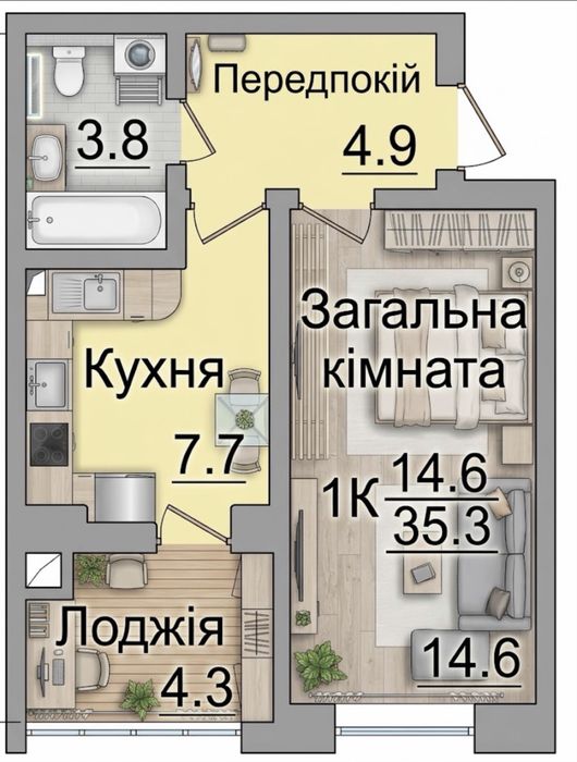 Купити квартиру за адресою Софіївська Борщагівка в Київ на Findly.com.ua Квартира на Софіївська Борщагівка в Київ, ID 352239, фото №1