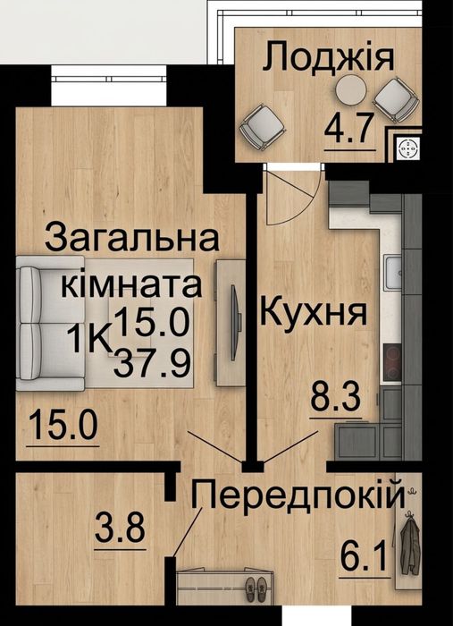 Квартира на ЖК «Львівський Затишок» в Київ, ID 352649, фото №1