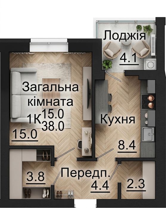 Квартира на ЖК «Львівський Затишок» в Київ, ID 352649, фото №2