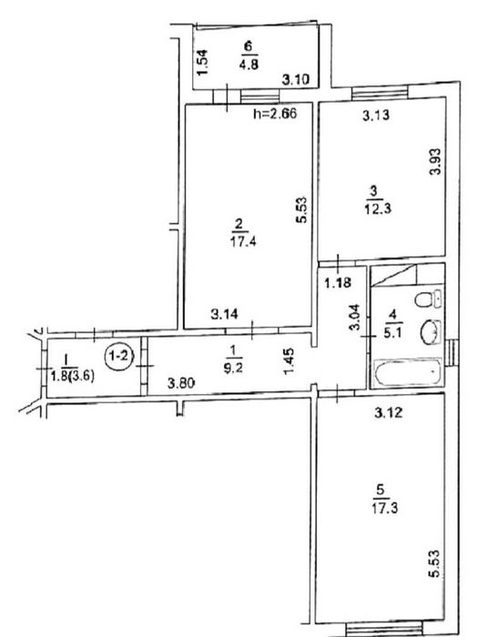 Квартира на просп. Григоренка, 16 в Київ, ID 352816, фото №2