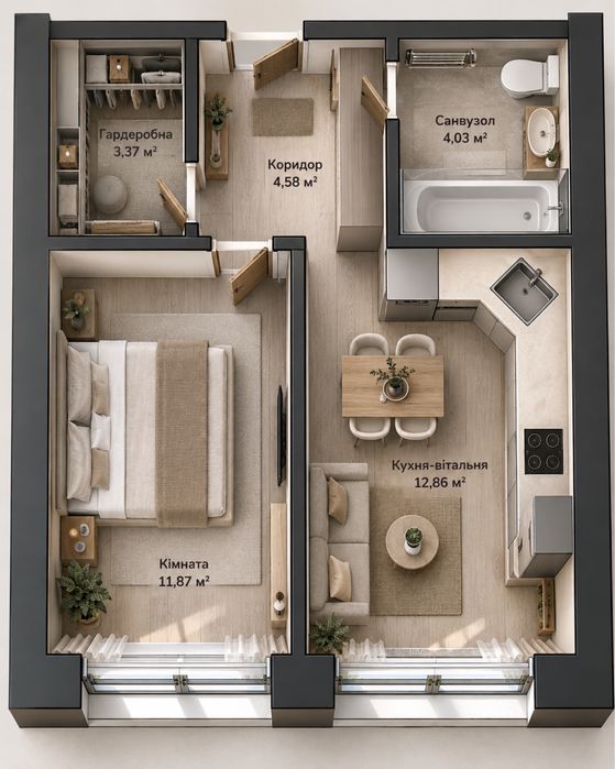 Купити квартиру за адресою ЖК Comfort Hall в Київ на Findly.com.ua Квартира на ЖК Comfort Hall в Київ, ID 353549, фото №1