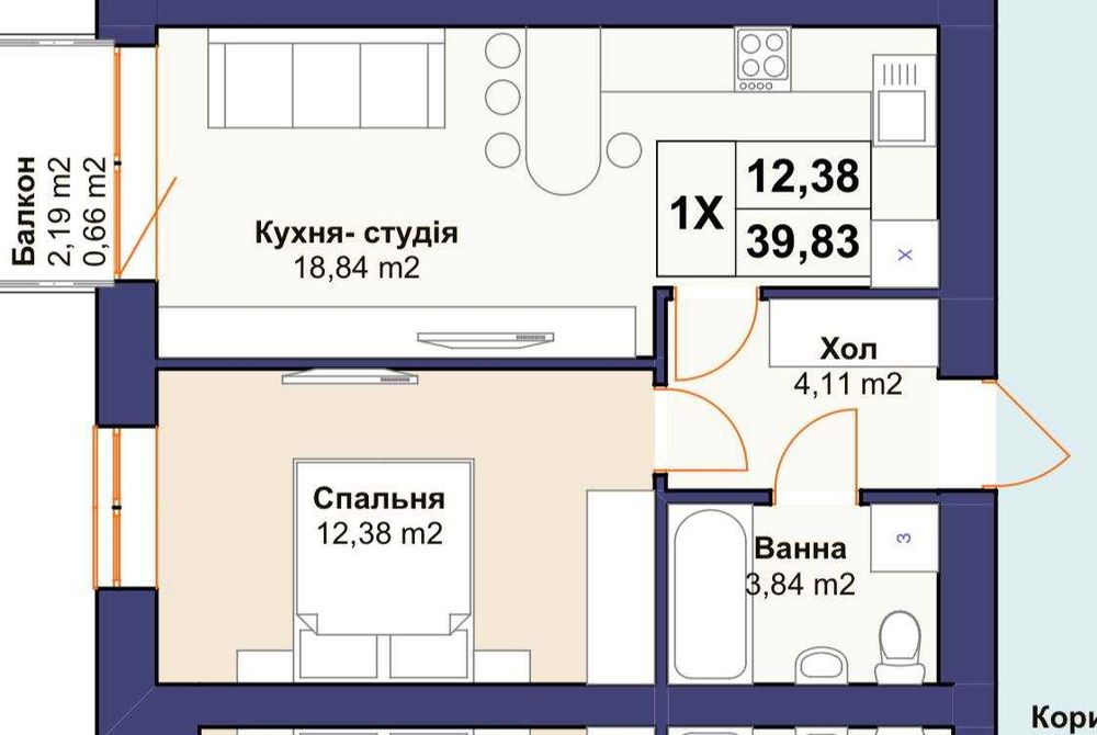 Квартира на Буча в Київ, ID 353792, фото №2