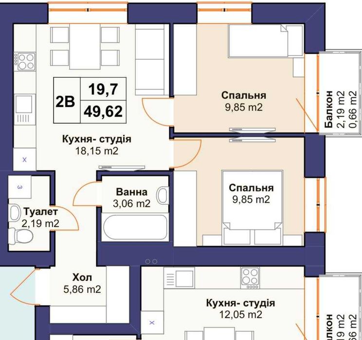 Квартира на Буча в Київ, ID 353793, фото №1