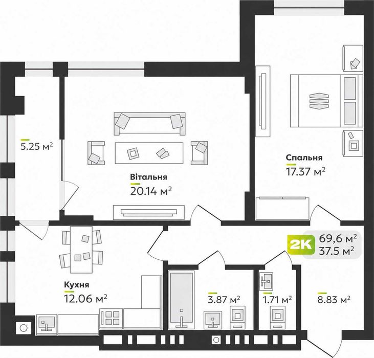 Квартира на вул. Угорська, 12 в Львів, ID 355262, фото №1