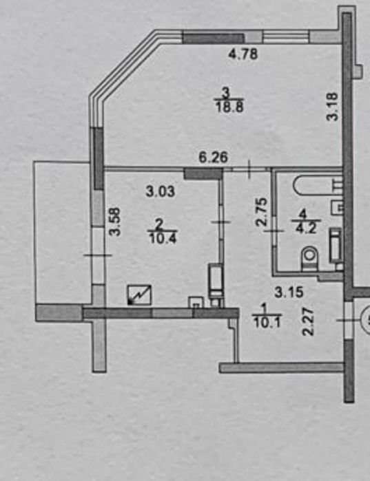 Квартира на вул. Кібальчича, 1Б в Києві, ID 355203, фото №9
