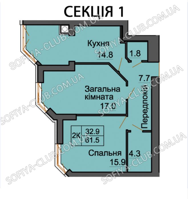 Квартира на ЖК Софія Резиденс в Києві, ID 355493, фото №11