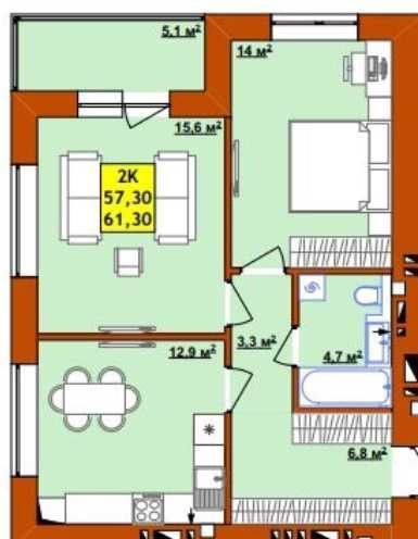 Квартира — с. Микитинці в Івано-Франківську, ID 355896, фото №8