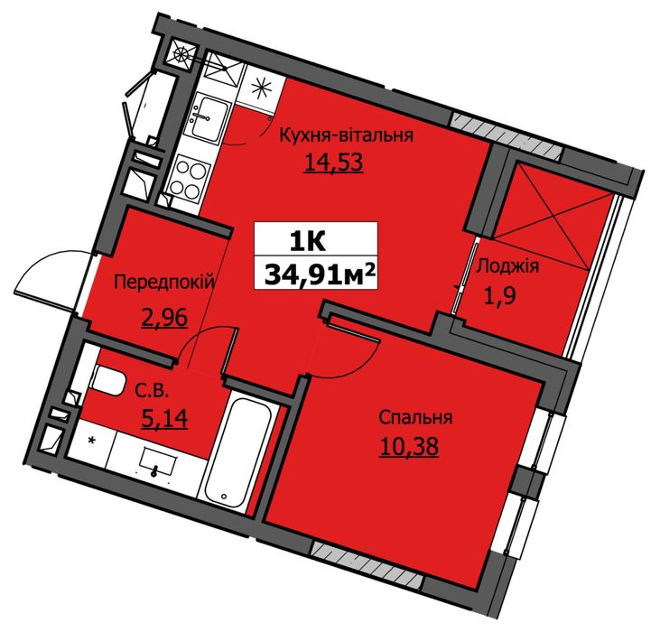 Квартира на вул. Станційна, 30 в Ужгороді, ID 355921, фото №8