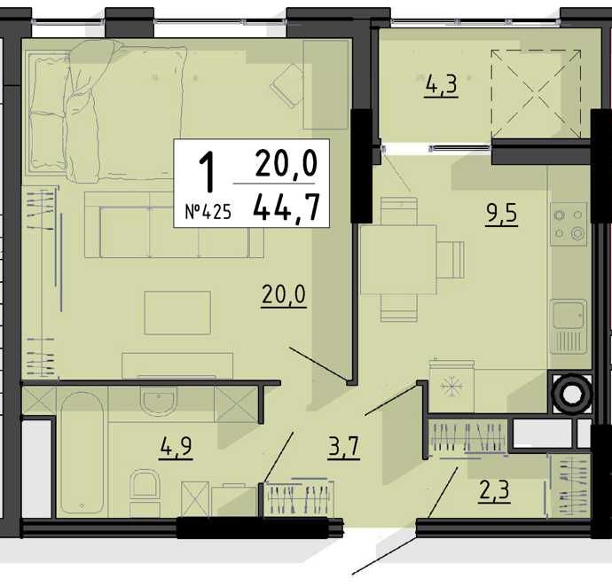 Квартира на вул. Білецька, 56 в Тернополі, ID 357122, фото №2