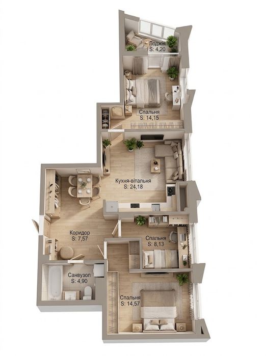Квартира на вул. Зелена, 2а в Львові, ID 357948, фото №6