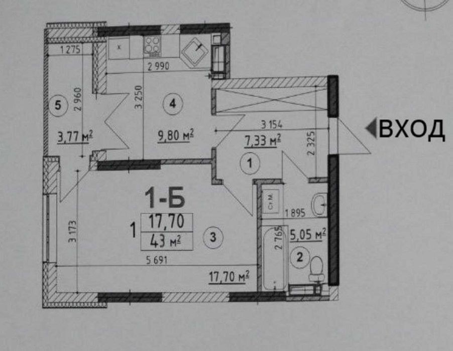 Квартира на вул. Миколи Кибальчича, 1-В в Києві, ID 359969, фото №14