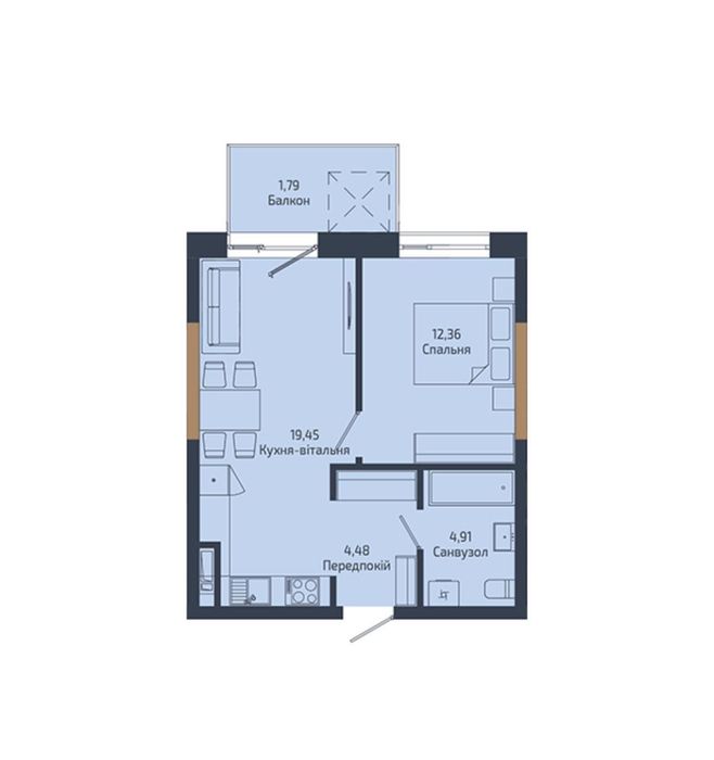 Квартира на вул. Навроцького, 69 в Львові, ID 360092, фото №3