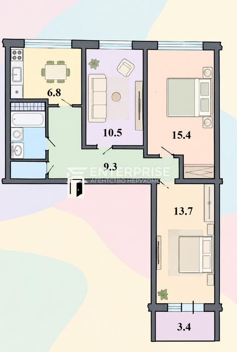 Квартира на бульв. М. Руденка, 5, ID 361991, фото №1