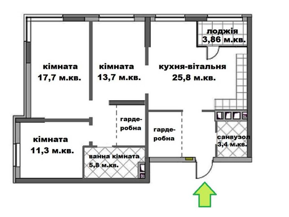Квартира на вул. Євгена Сверстюка, 6-Д в Києві, ID 362784, фото №23