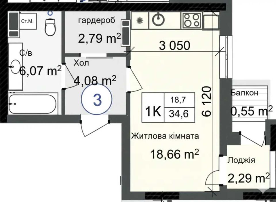 Квартира на Хаджибейський в Одесі, ID 364624, фото №2