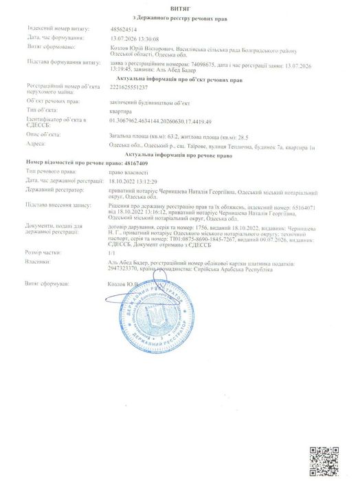 Квартира на Київський в Одесі, ID 364762, фото №16