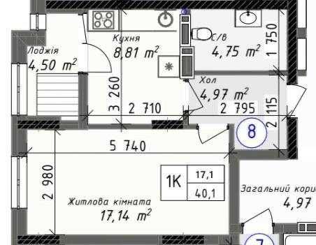 Квартира на ЖК Odesa City в Одесі, ID 367174, фото №2