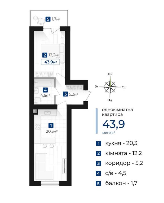 Квартира на ЖК Містечко Південне в Івано-Франківську, ID 368120, фото №4