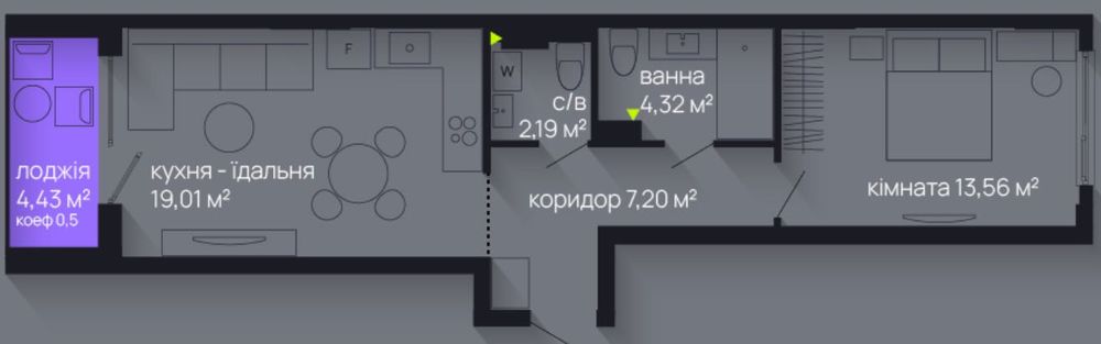 Квартира на ЖК Manhattan Up, ID 368193, фото №1