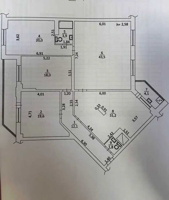 Квартира на вул. Микільсько-Слобідська, 4Г в Києві, ID 372153, фото №13