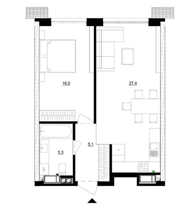 Квартира на вул. Микільсько-Слобідська, 12 в Києві, ID 372746, фото №4
