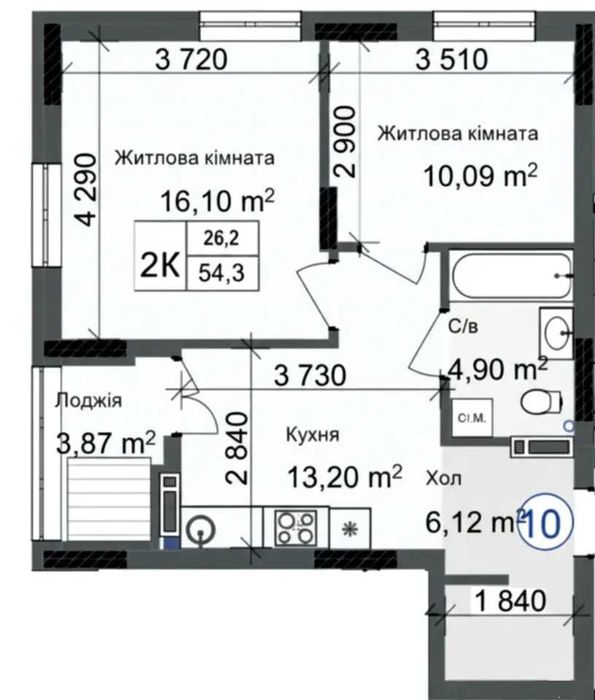 Квартира на Хаджибейський в Одесі, ID 373196, фото №3