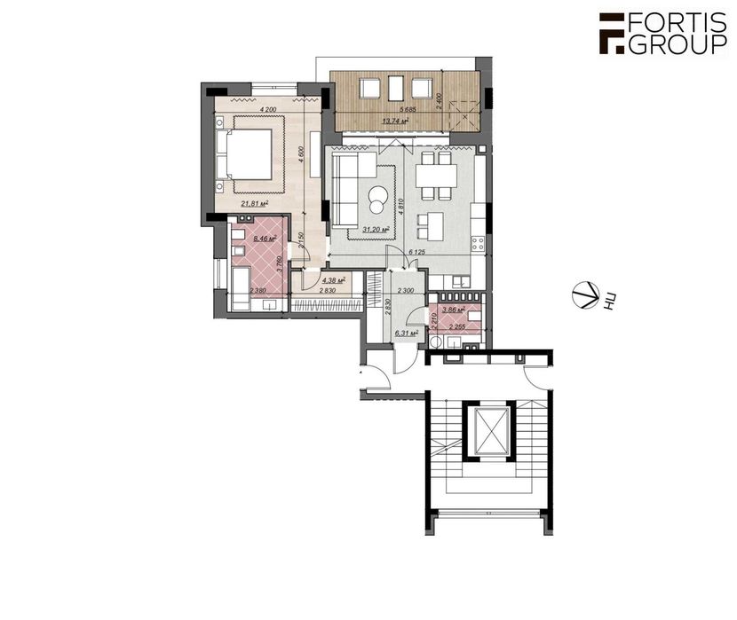 Квартира на Sovskyi Club House в Києві, ID 373624, фото №12