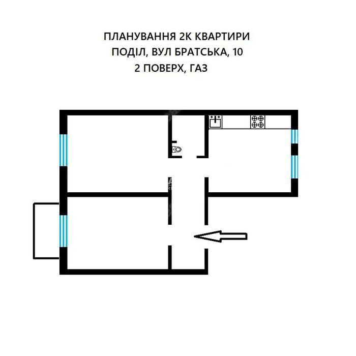 Квартира на вул. Братська, 10 в Києві, ID 375572, фото №11