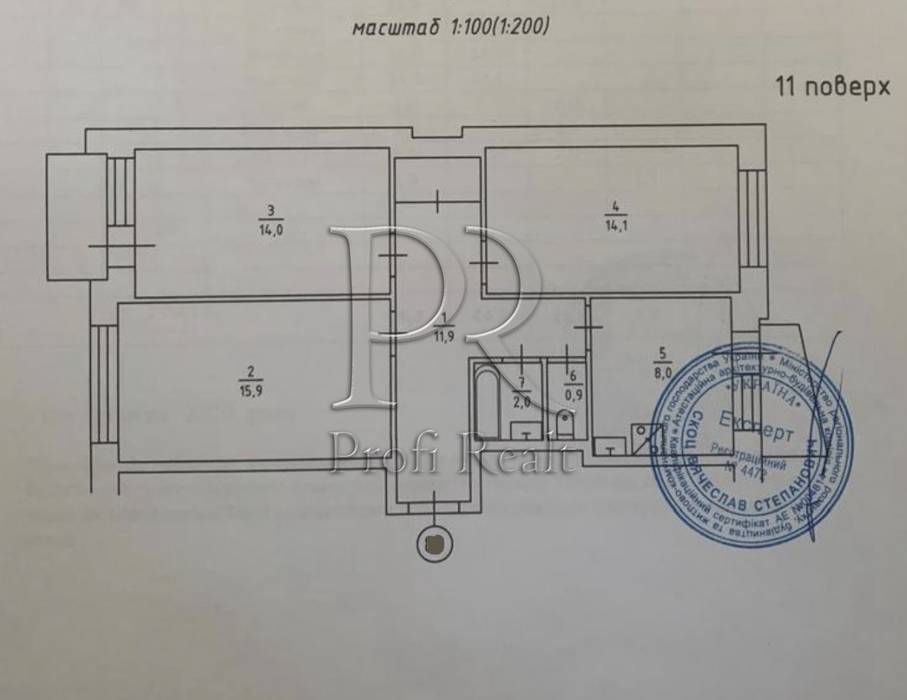 Квартира на вул. Патріарха Мстислава Скрипника, 7 в Києві, ID 375666, фото №21