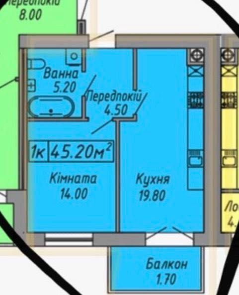 Квартира на ЖК Скандинавія в Івано-Франківську, ID 380972, фото №8