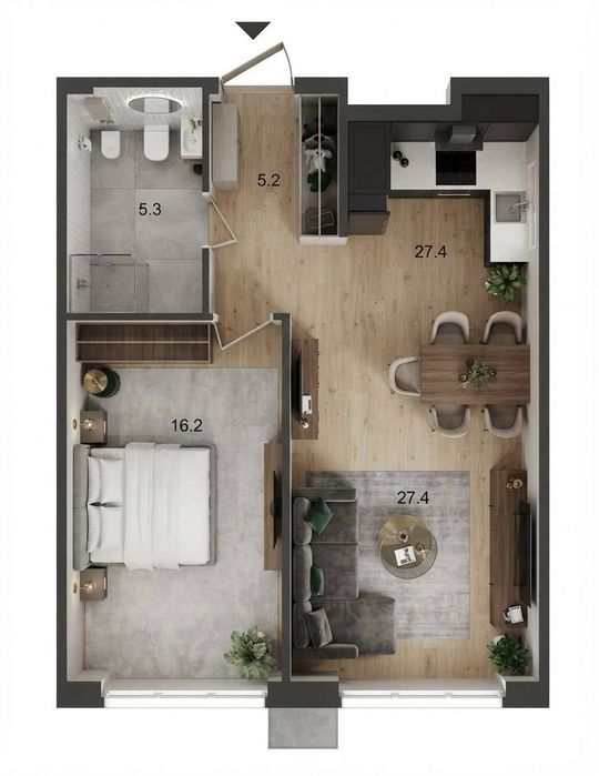Квартира на вул. Микільсько-Слобідська, 12 в Києві, ID 381159, фото №6
