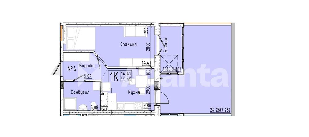 Квартира на Клубный дом в Одесі, ID 381961, фото №8