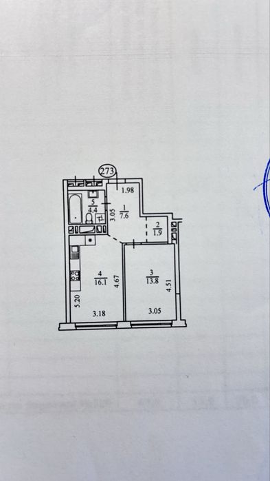 Квартира на вул. Віктора Некрасова, 6 в Києві, ID 382229, фото №10