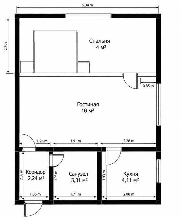 Квартира на вул. Різницька, 6 в Києві, ID 393432, фото №16