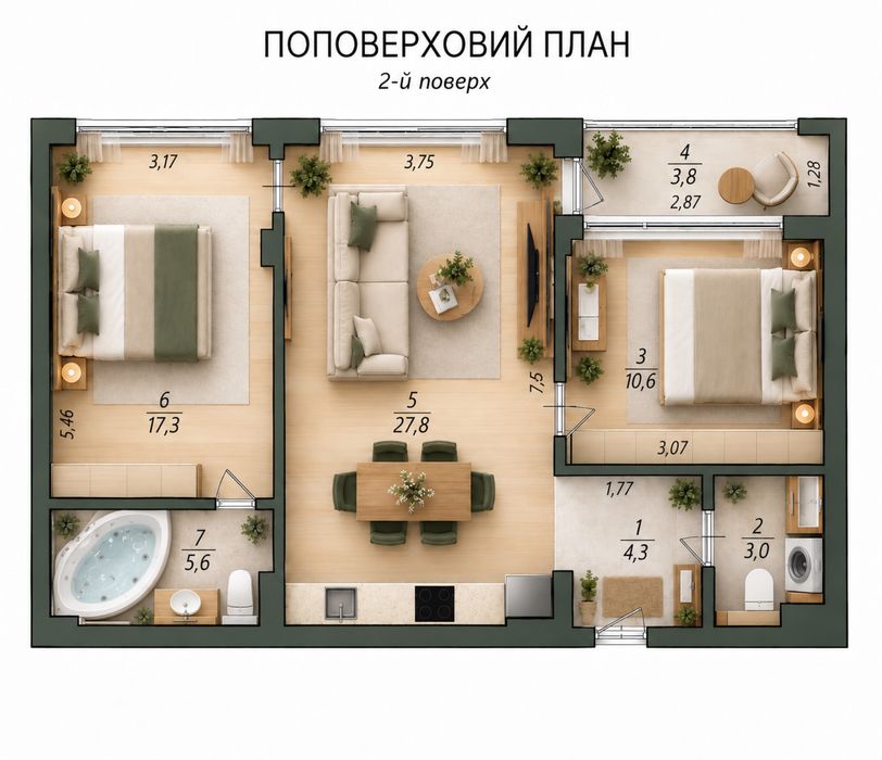 Квартира на Park Town в Києві, ID 386675, фото №6