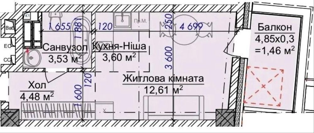 Квартира на вул. Грушевського, 4 в Ужгороді, ID 398863, фото №4