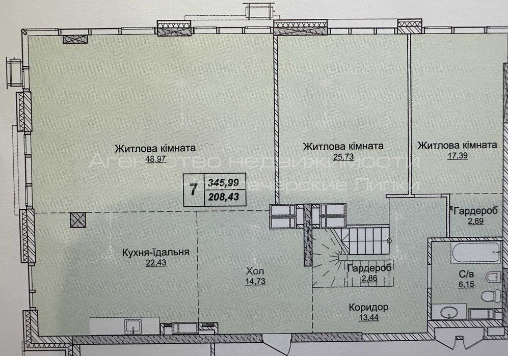 Квартира на вул. Андрія Верхогляда, 22Б в Києві, ID 404136, фото №5