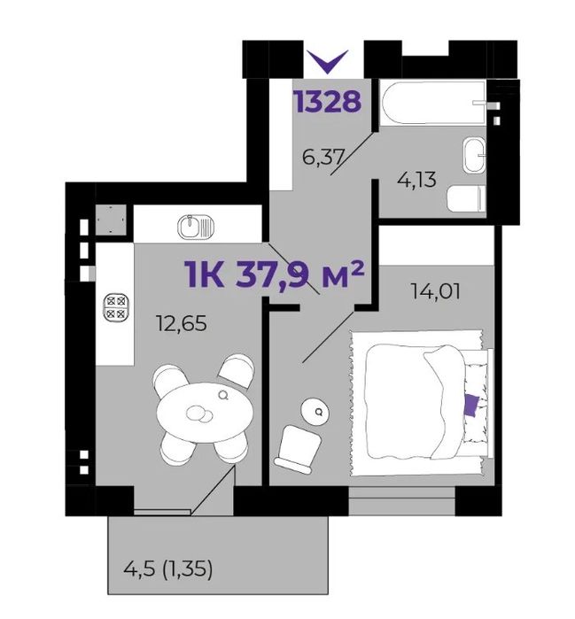 Квартира на Каскад, ID 399256, фото №1