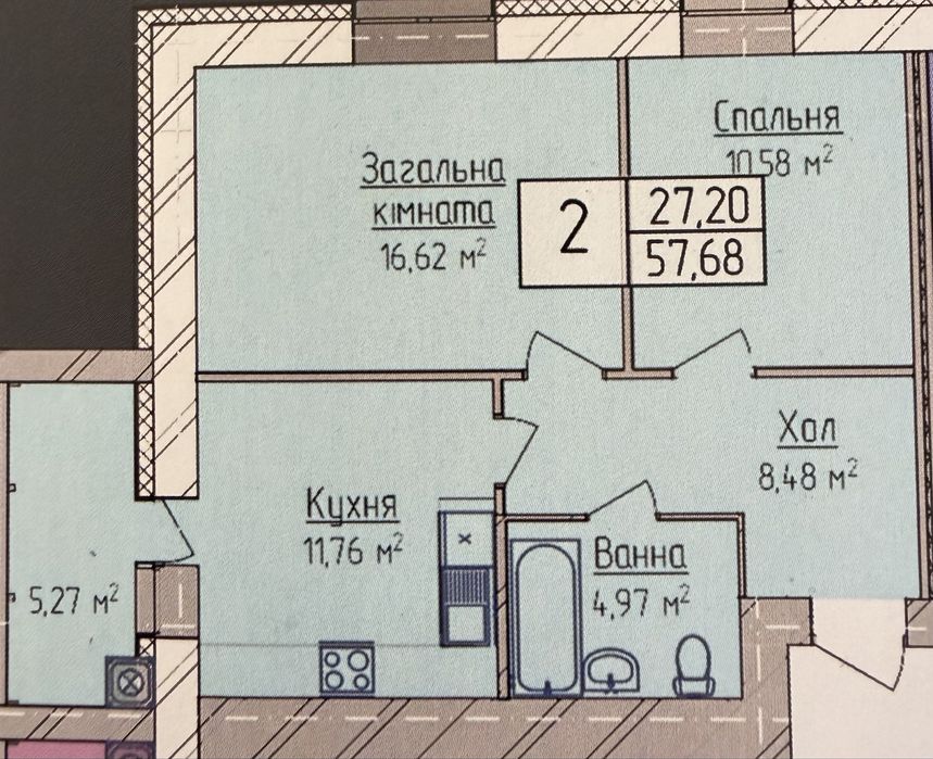Квартира на вул. Озерна, 6/2В в Хмельницькому, ID 400836, фото №3