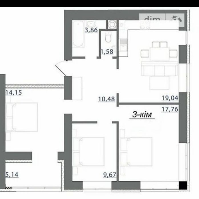 Квартира на ЖК «Ярко» в Івано-Франківську, ID 401130, фото №11