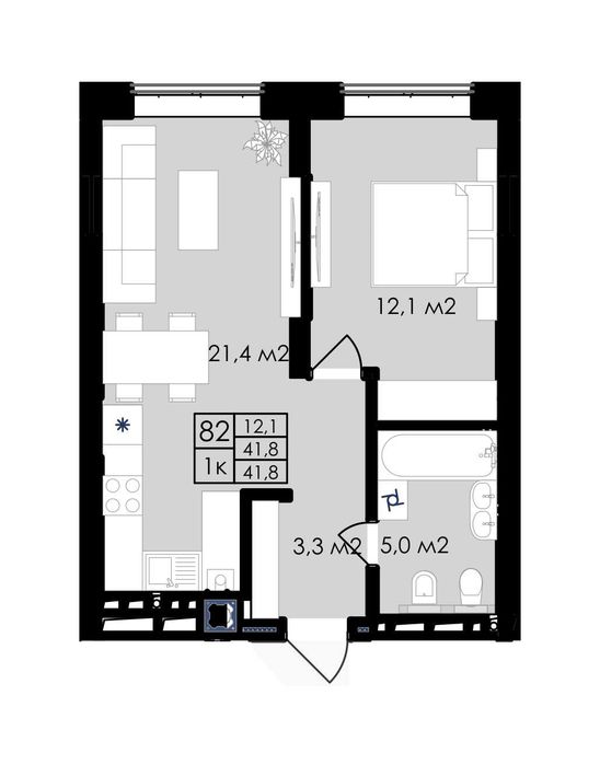 Квартира на вул. Стрийська, 121Б в Львові, ID 401146, фото №2
