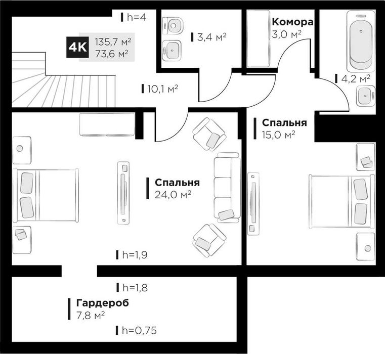 Квартира на вул. Червоної Калини, 4А в Львові, ID 403104, фото №17