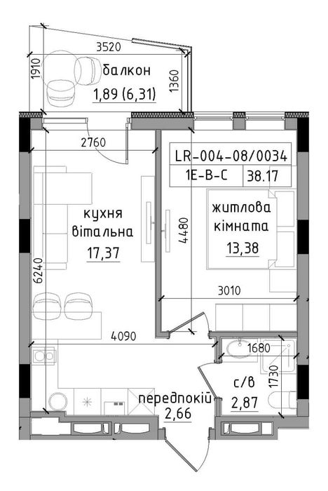 Квартира на вул. Гаджеги, 1Б в Ужгороді, ID 404099, фото №6